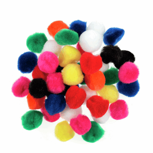 Trimits Multi-Colour Pom Poms - 13mm (Assorted Pack of 100)