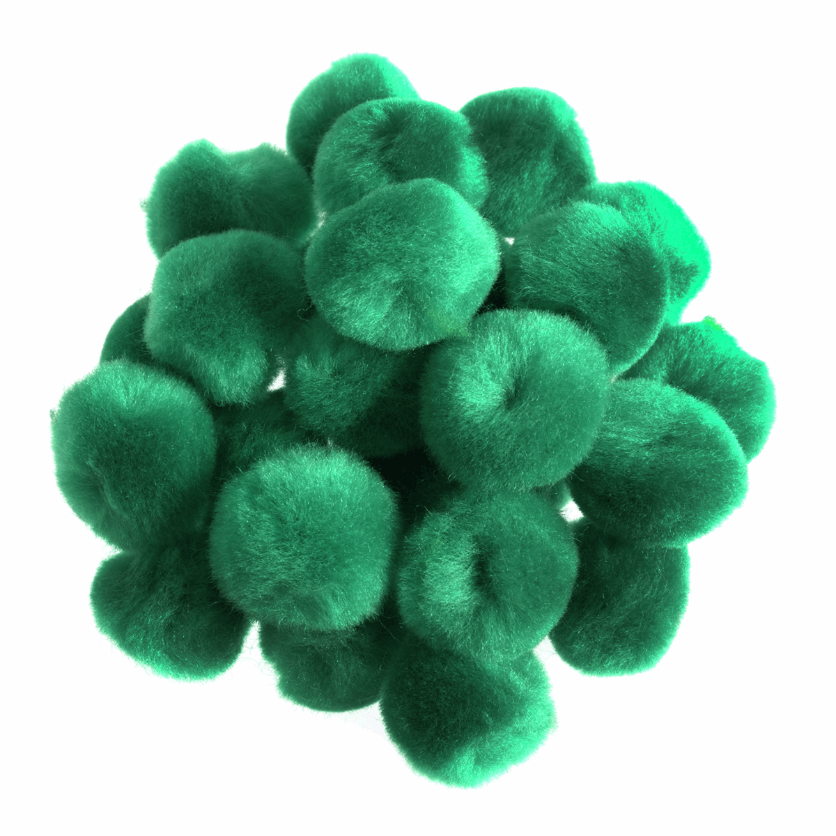 Trimits Green Pom Poms - 25mm (Pack of 100)