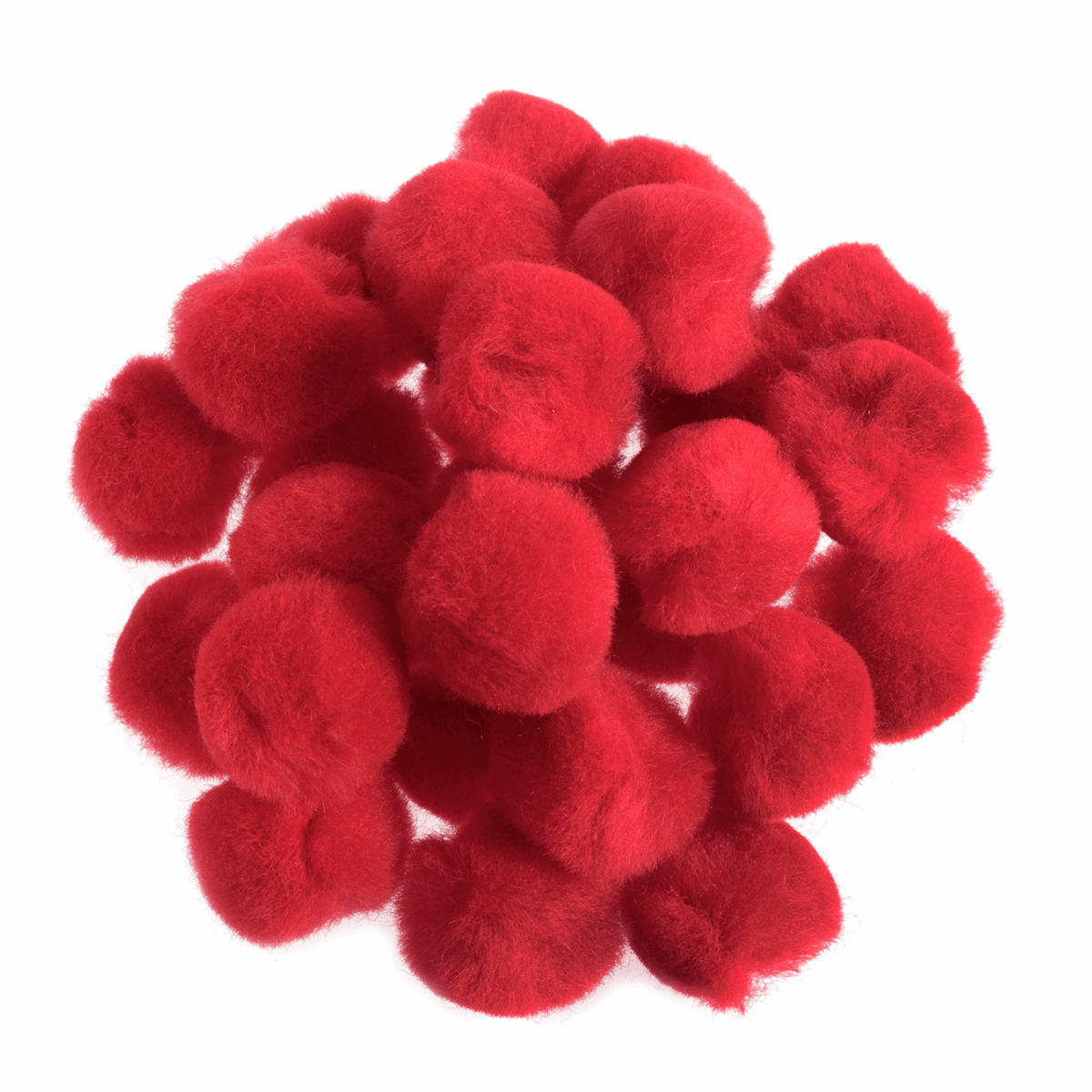 Trimits Red Pom Poms - 25mm (Pack of 100)