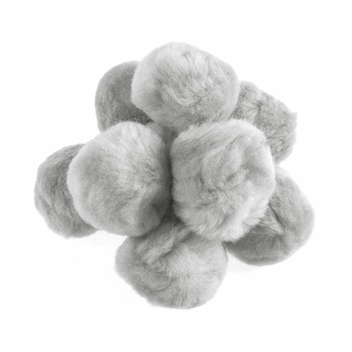 Trimits Grey Pom Poms - 50mm (Pack of 25)