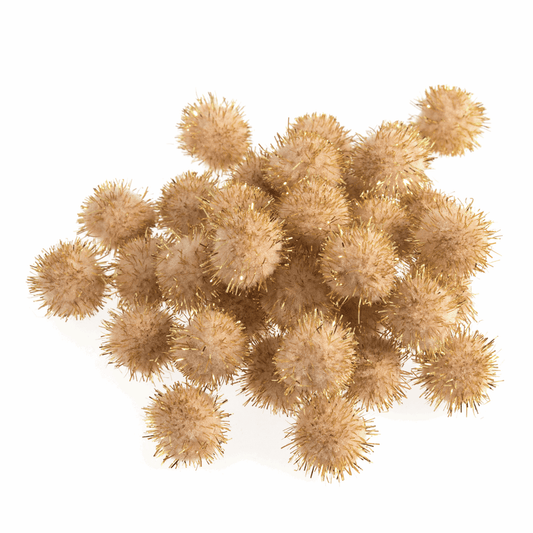 Trimits Metallic Gold Pom Poms - 13mm (Pack of 100)