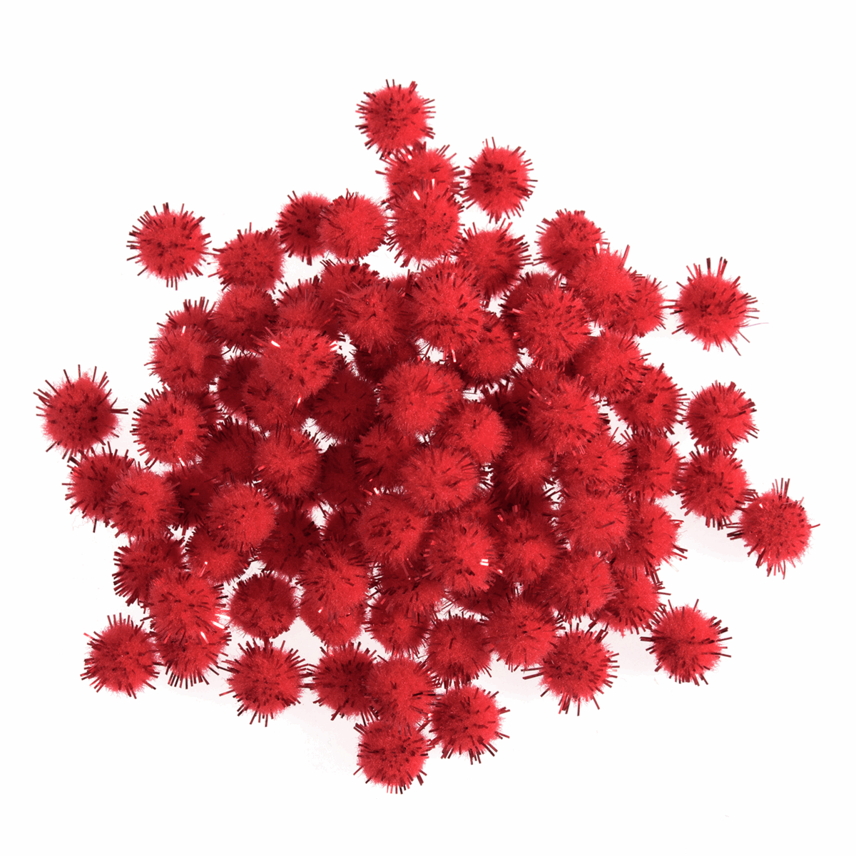 Trimits Metallic Red Pom Poms - 7mm (Pack of 100)