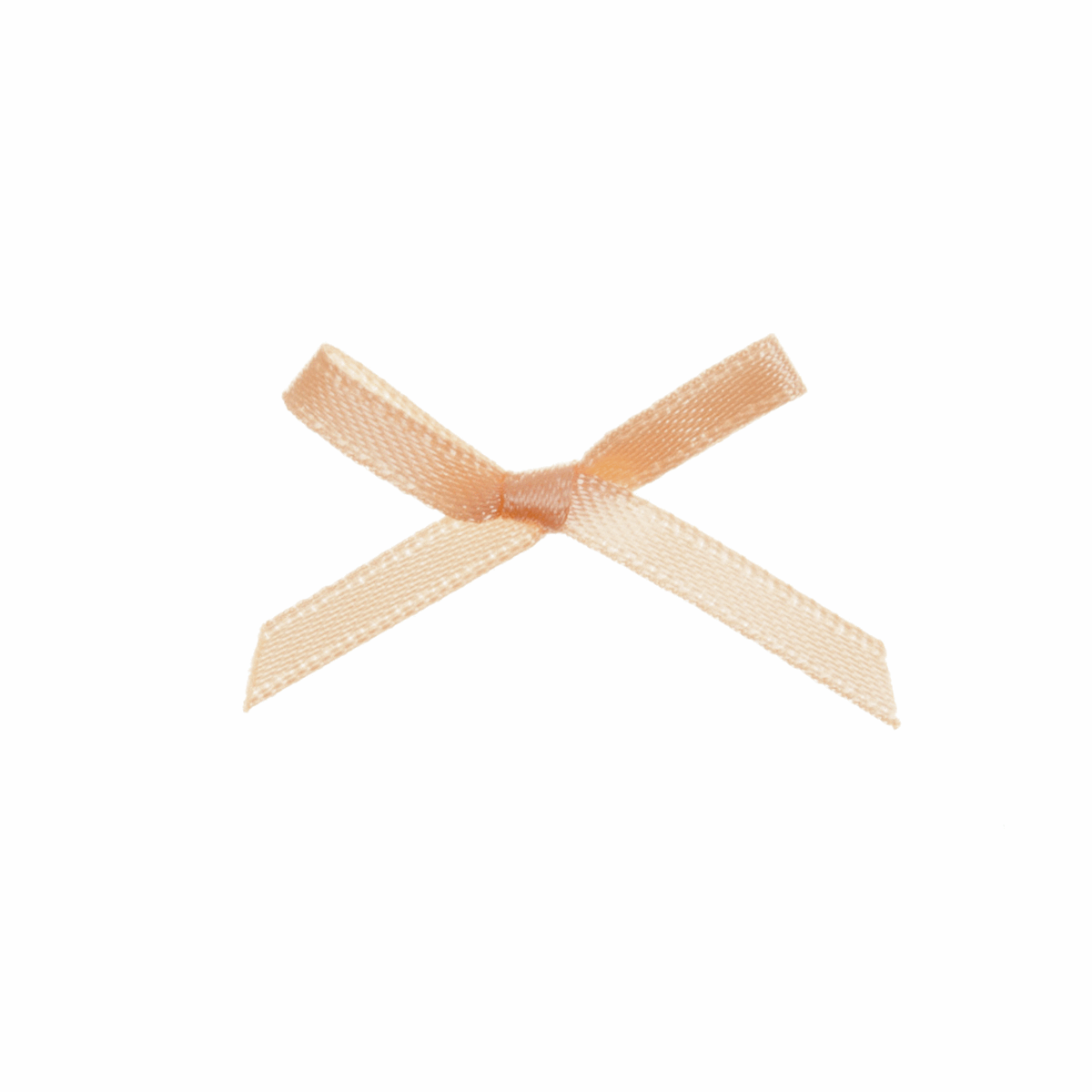Peach Mini Satin Bow - 3mm (Pack of 100)