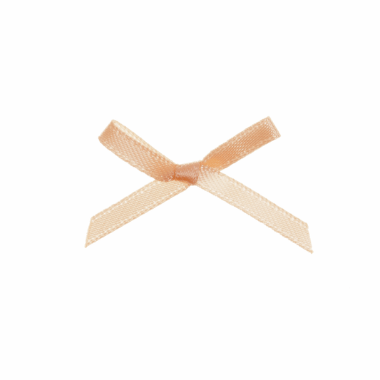 Peach Mini Satin Bow - 3mm (Pack of 100)