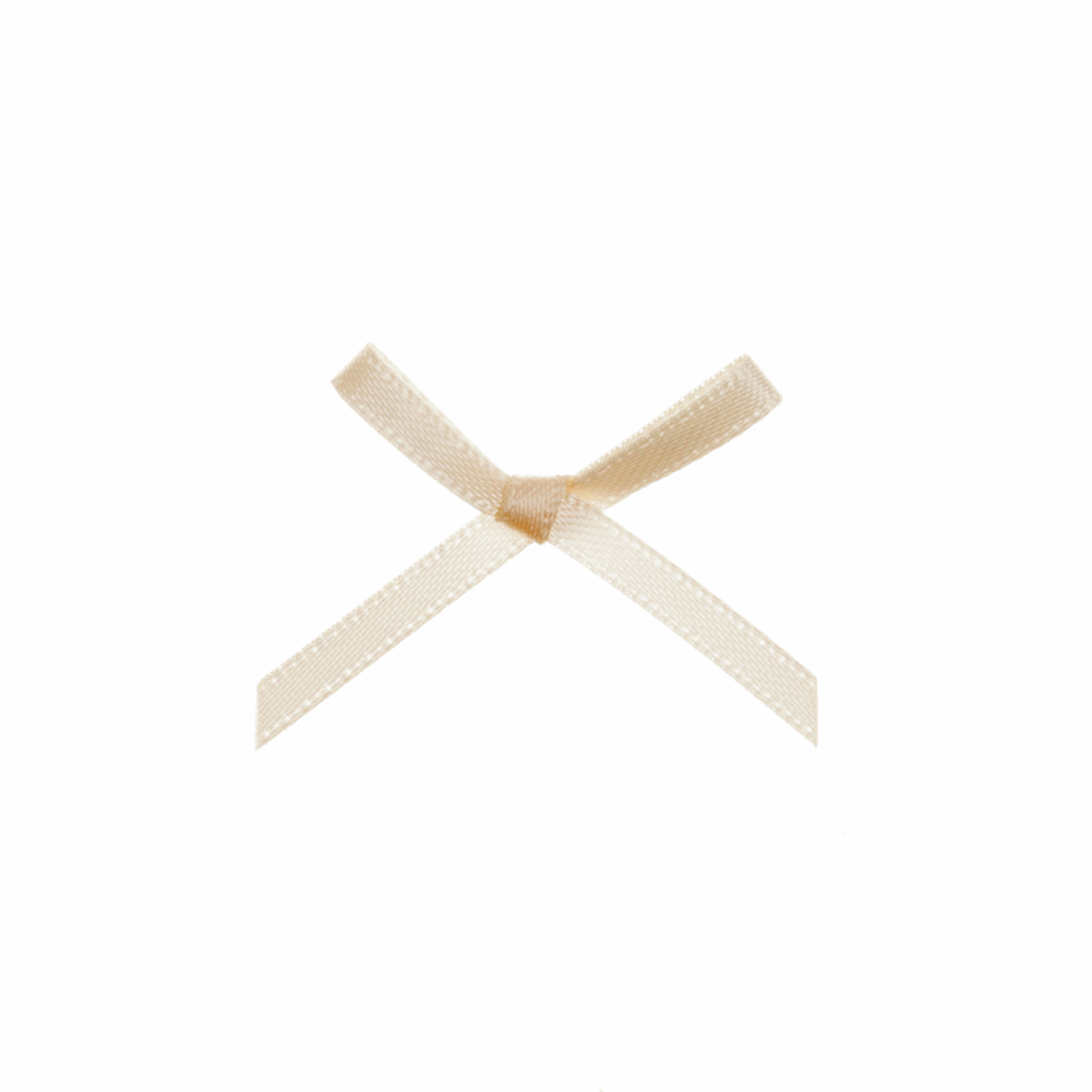 Cream Mini Satin Bow - 3mm (Pack of 100)