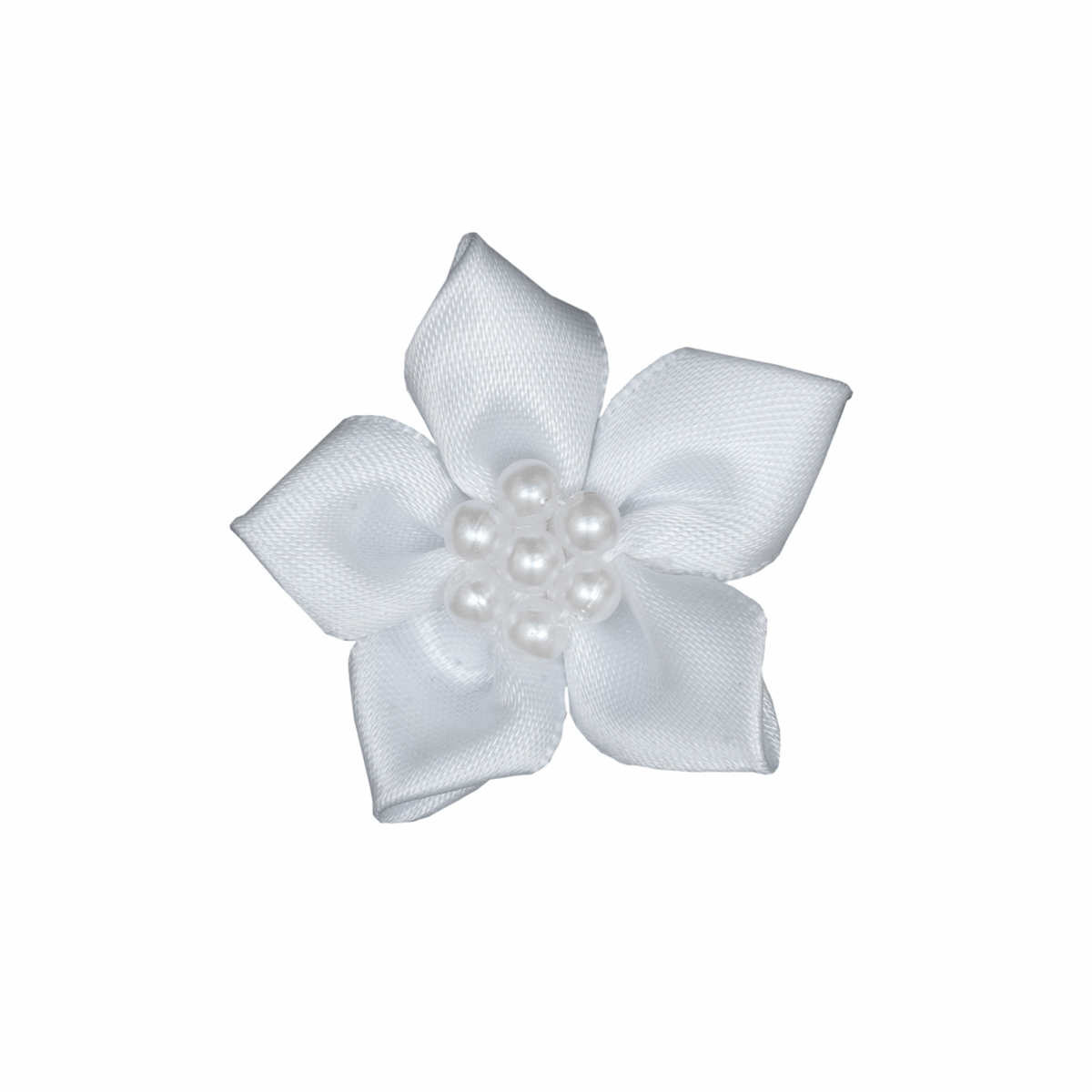 White Satin Star with Pearls (Pack of 20)