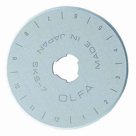 Olfa 45mm circular rotary blade in packaging