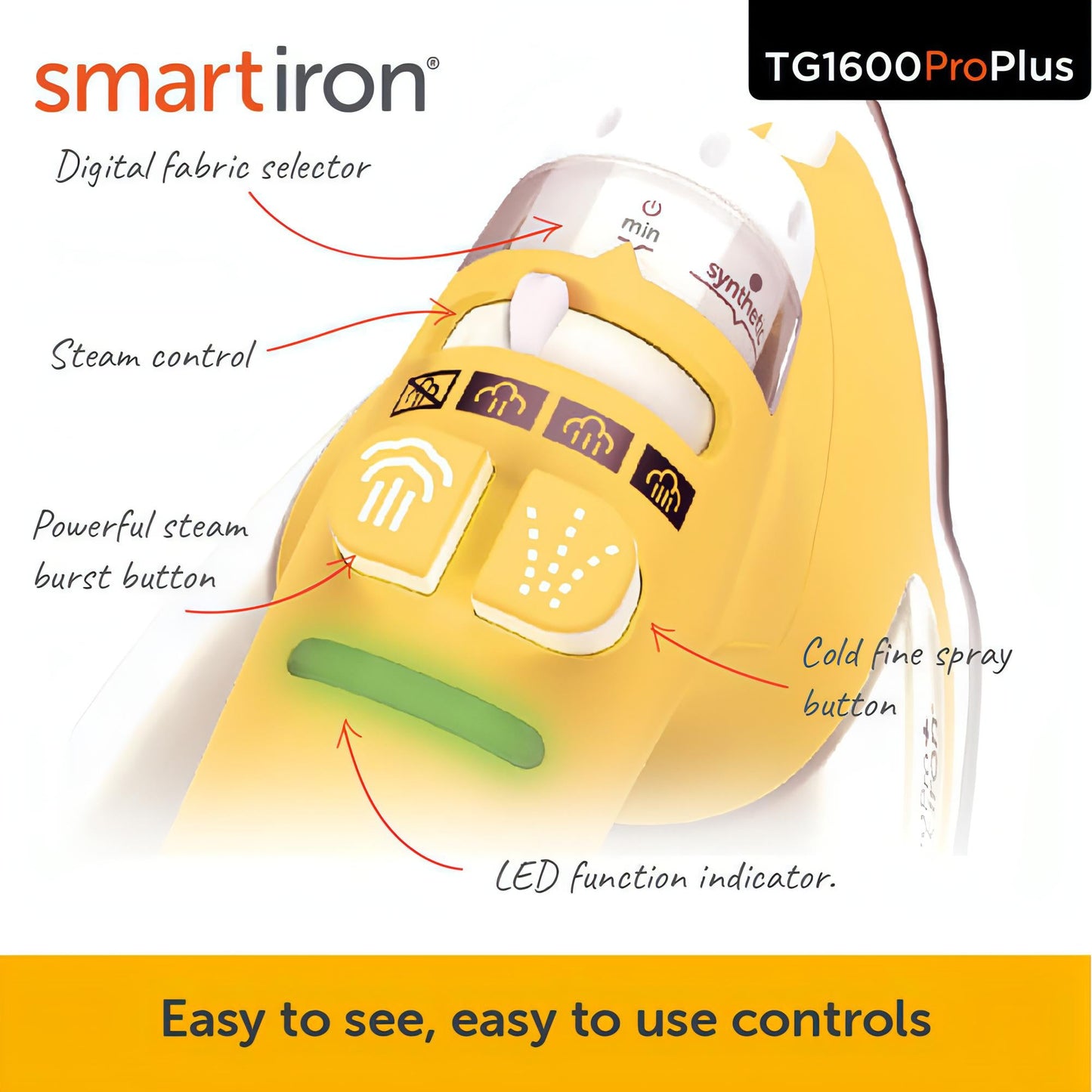 Oliso ProPlus Auto-lift Smart Iron TG1600 pro plus ** new model now with FREE MINI pressing board exclusive to Singer Studio ** - For general ironing, plus features for quilters and sewists