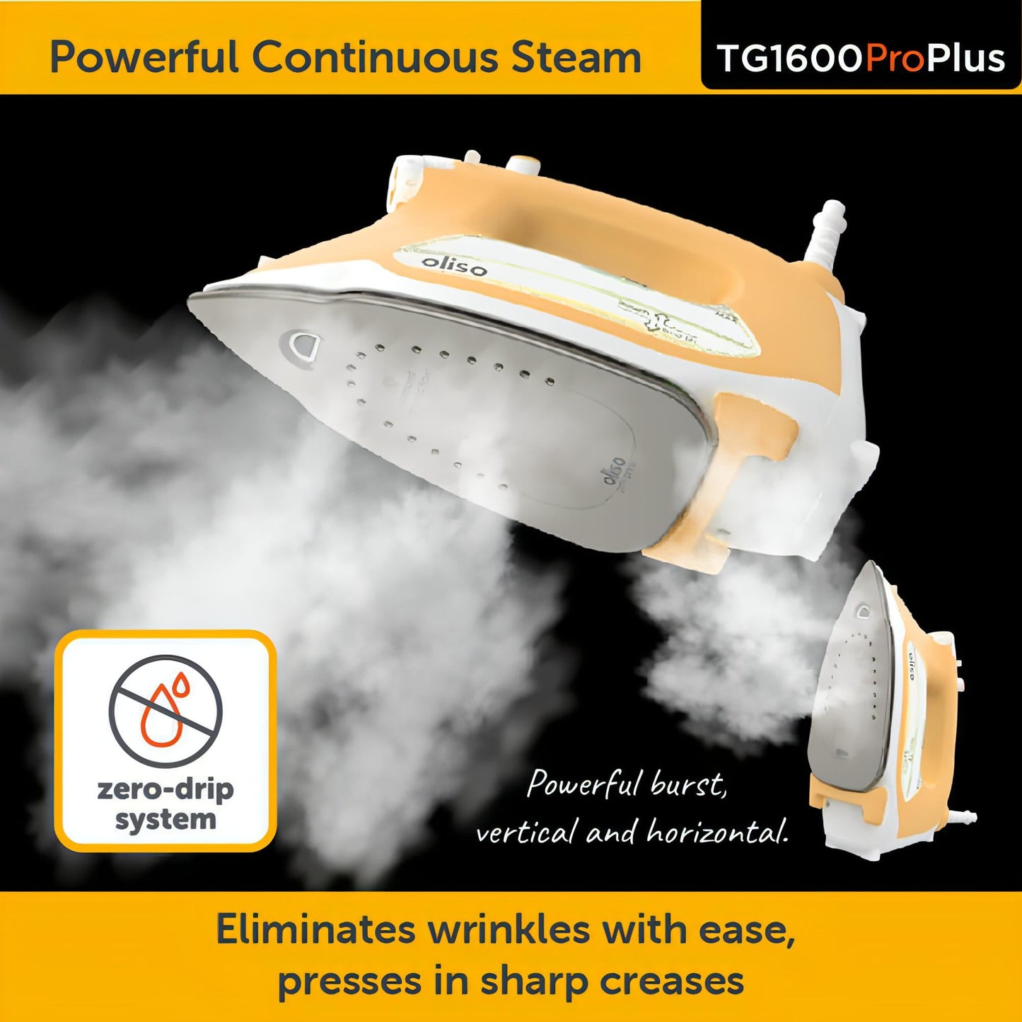 Oliso ProPlus Auto-lift Smart Iron TG1600 pro plus ** new model now with FREE MINI pressing board exclusive to Singer Studio ** - For general ironing, plus features for quilters and sewists
