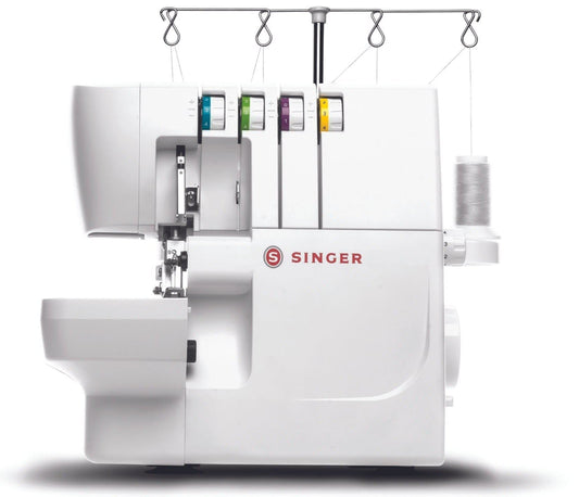 Singer S0105 Overlocker with differential feed for stretch fabrics + FREE Blind hem foot and Piping foot + 4 x large Overlocker thread cones worth £57