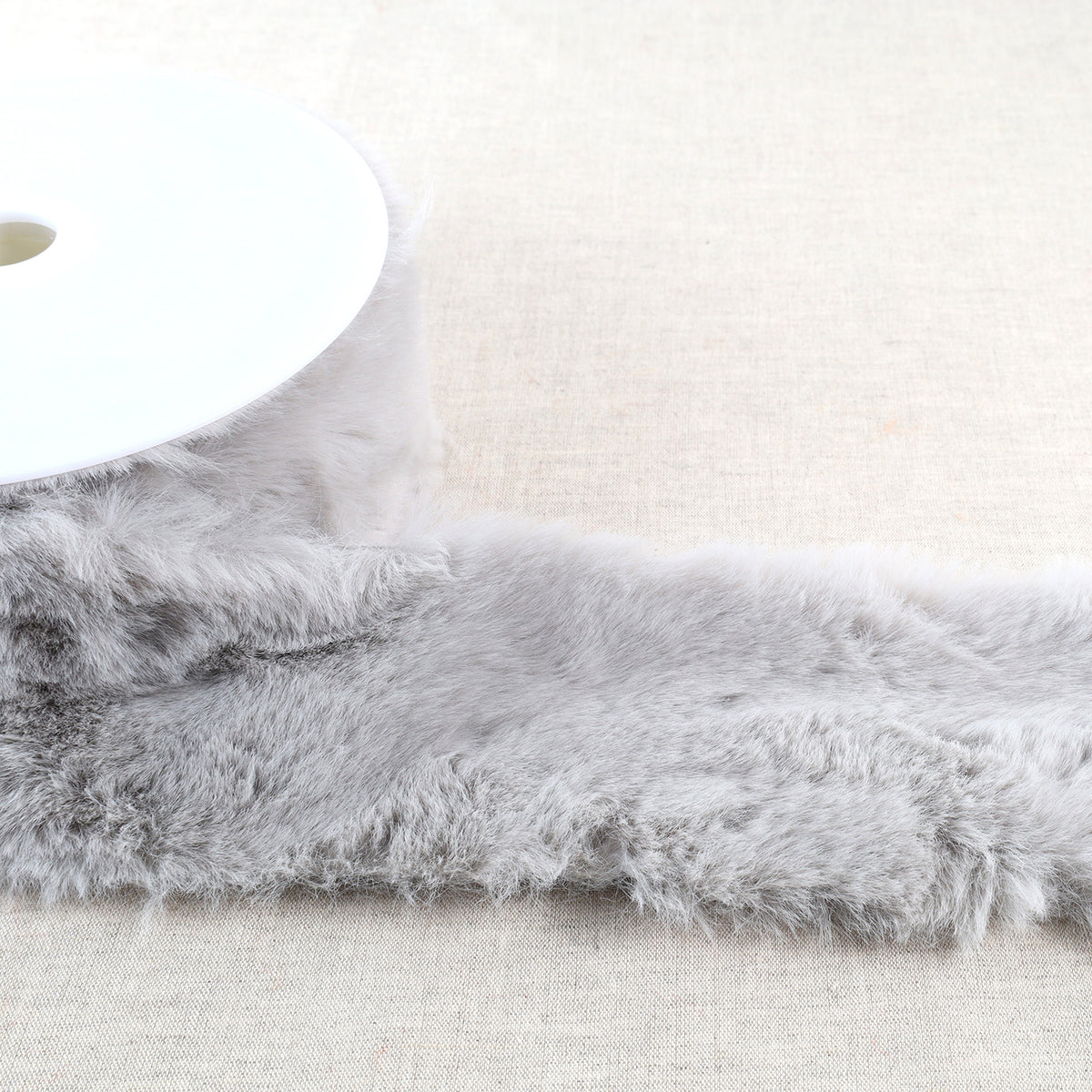 Light Grey faux fur trim