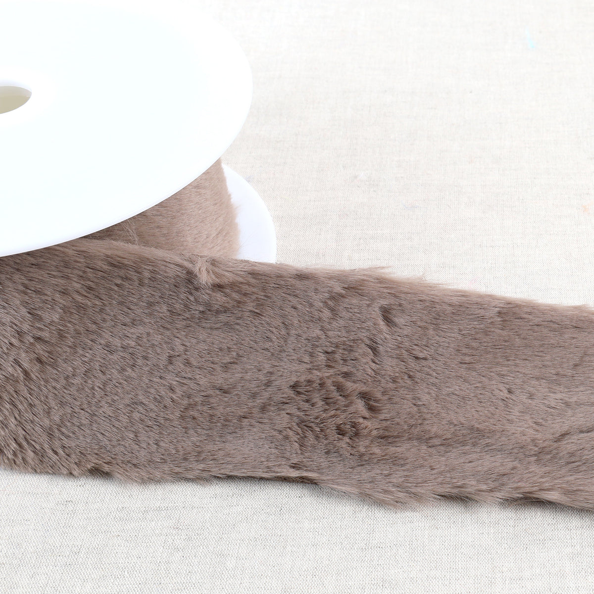 Light Brown faux fur trim