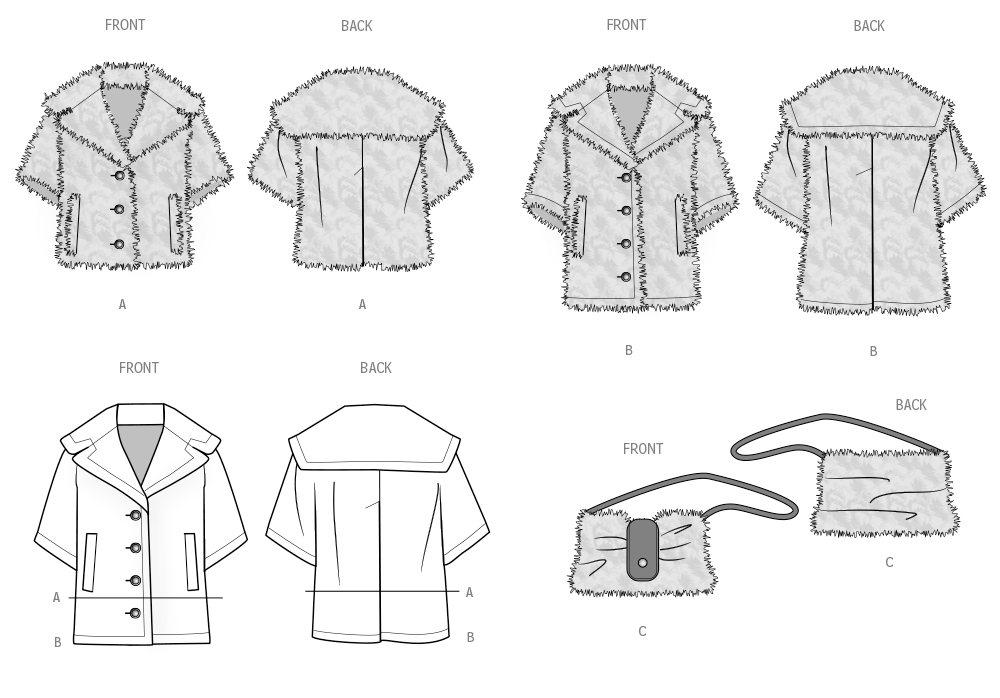 Simplicity S3009 sewing pattern envelope showing jackets and coats