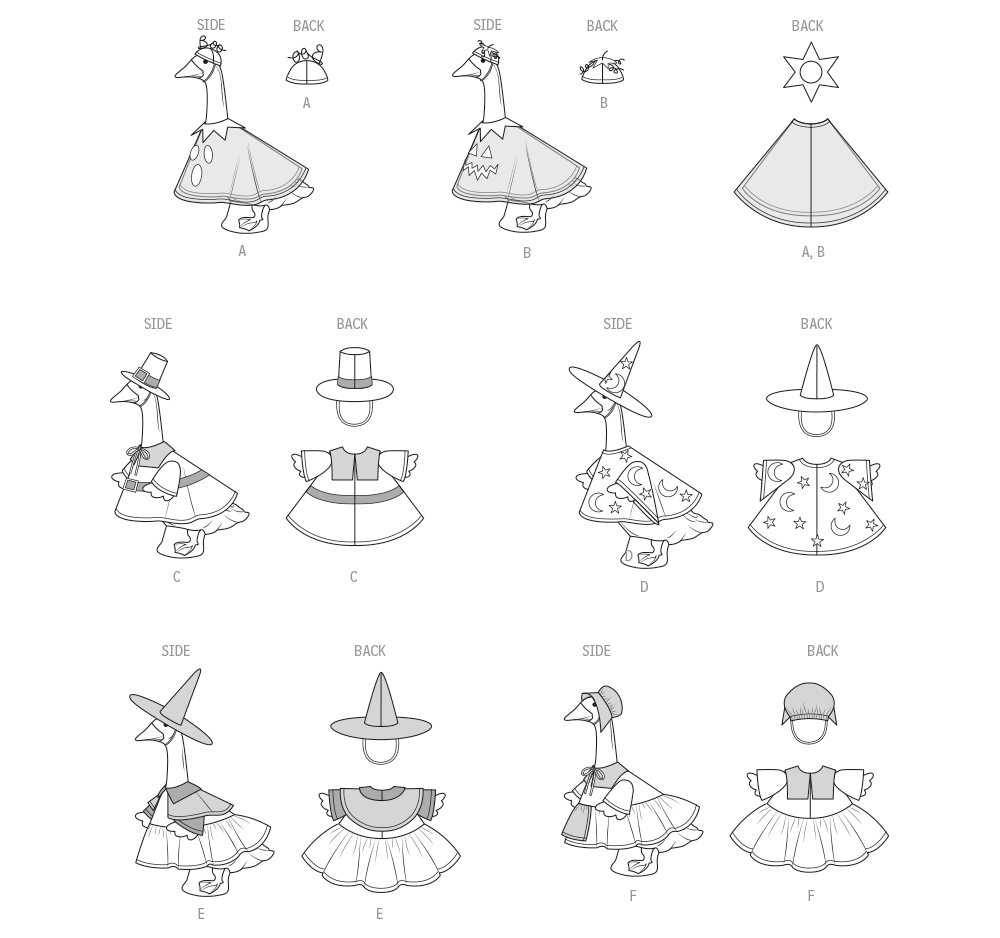 Simplicity S3186 pattern envelope showing dressed porch geese