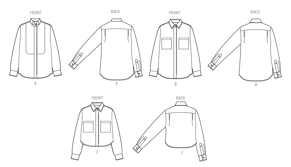 Simplicity S3232 loose-fit shirt pattern envelope