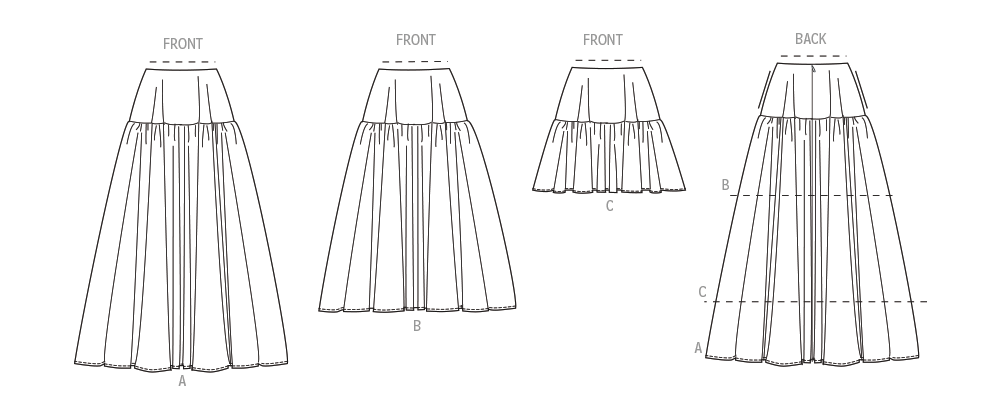 Simplicity S3237 sewing pattern envelope showing a skirt or trousers