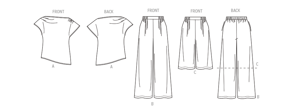 Simplicity S3239 sewing pattern envelope showing a relaxed co-ord set