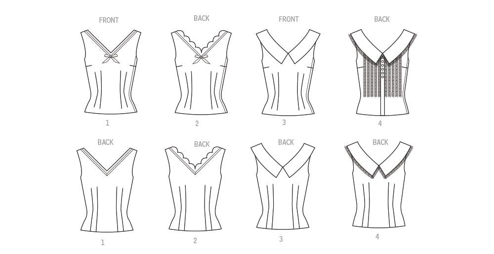 Simplicity S3252 sewing pattern envelope showing a blouse
