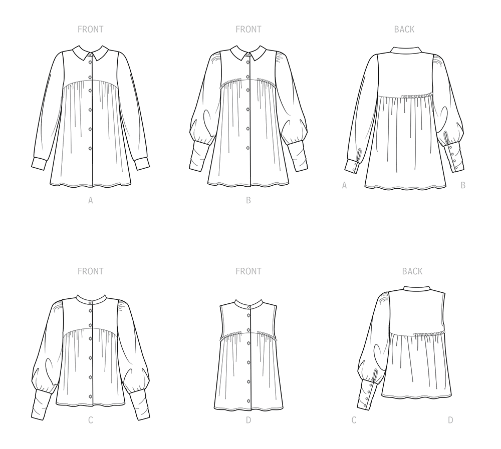 Simplicity S9467 sewing pattern envelope showing tops and vests