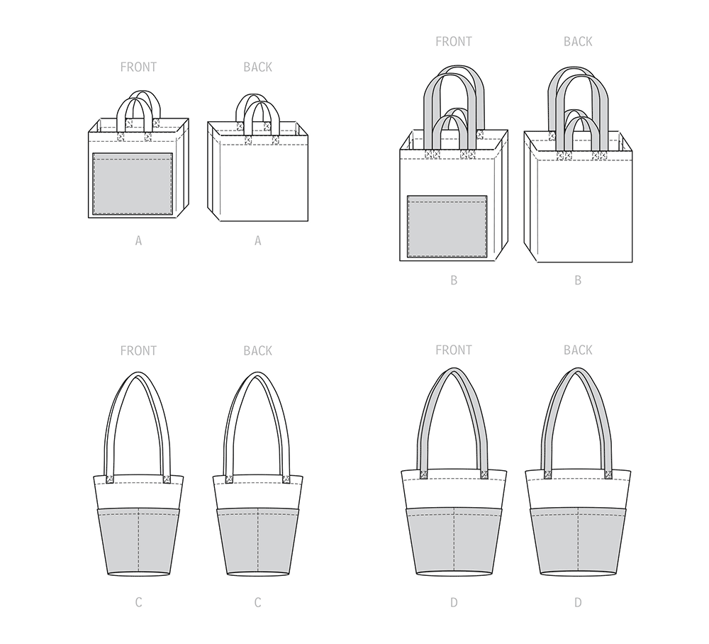 Simplicity S9517 pattern envelope showing accessories with removable bases