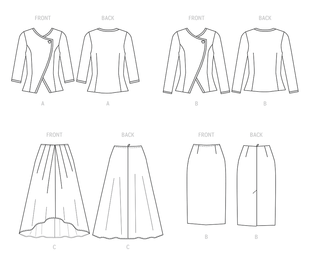 Simplicity S9553 pattern envelope showing plus size casual wear with contrast binding