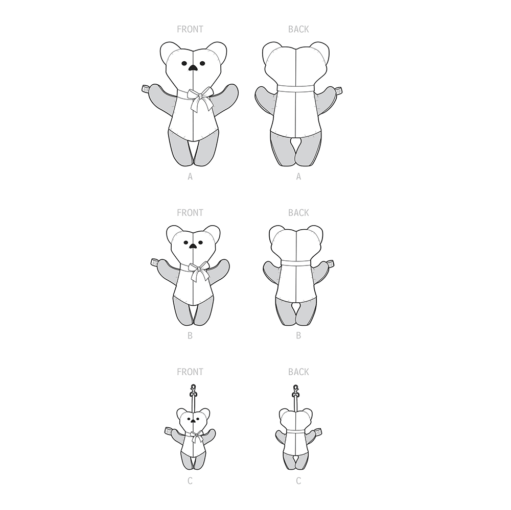 Simplicity S9569 sewing pattern envelope showing stuffed toys