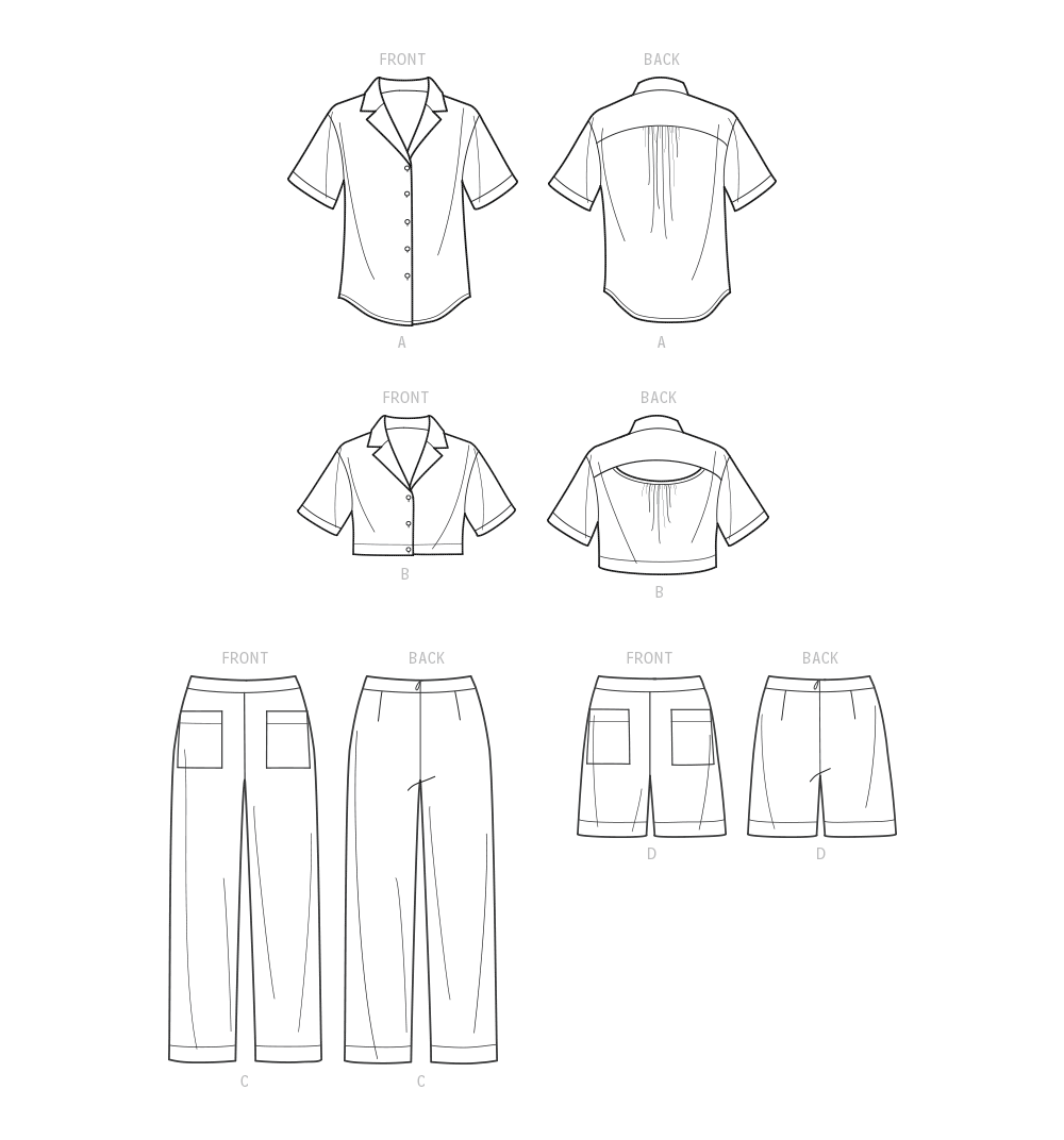 Simplicity S9610 sewing pattern envelope showing casual wear designs