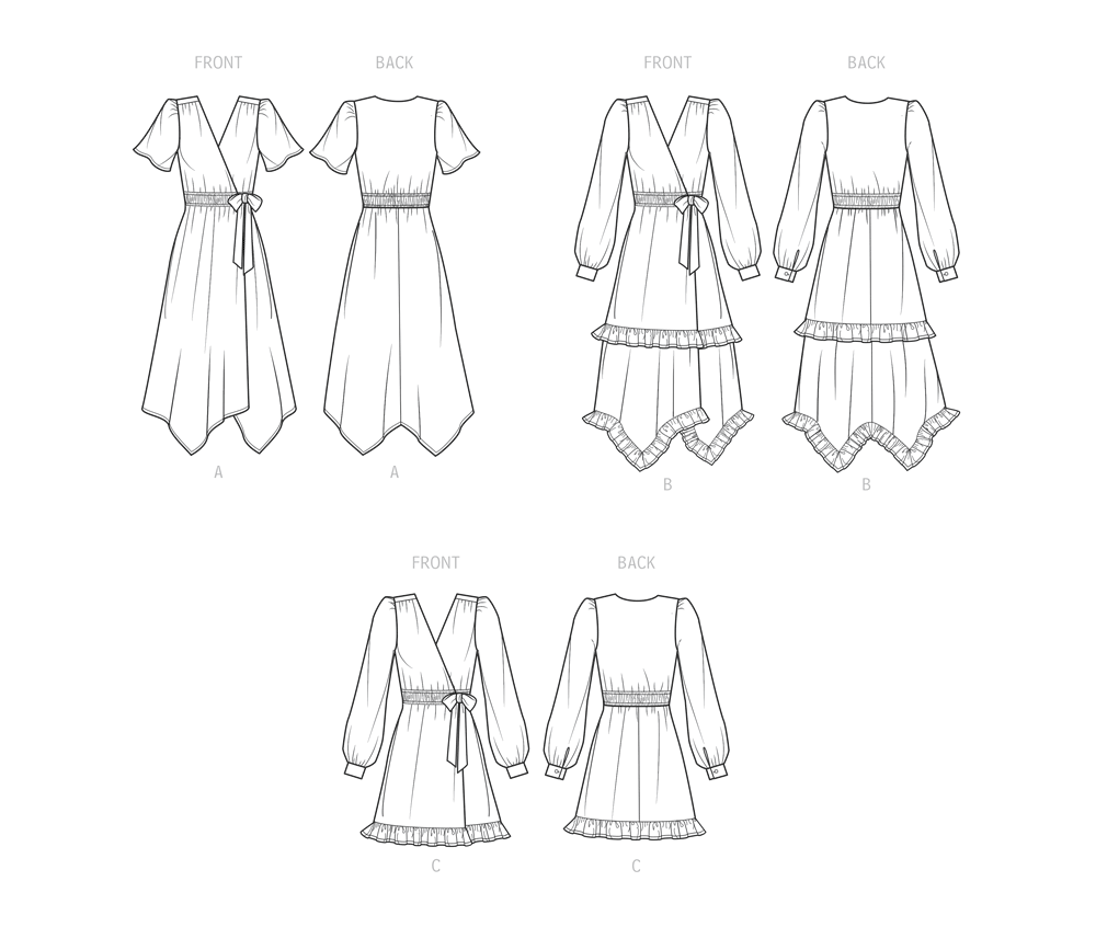 Simplicity S9639 sewing pattern envelope showing dress designs