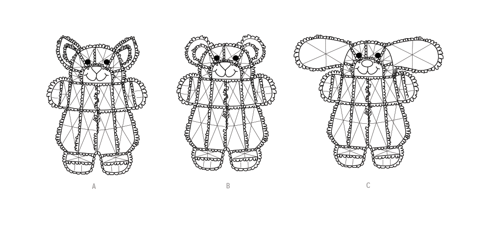 Simplicity sewing pattern S9674 envelope showing animal face quilts