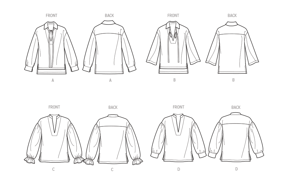 Simplicity sewing pattern S9681 envelope showing plus size pull-over tops