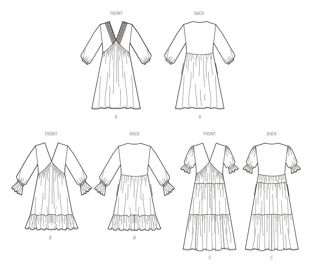Simplicity S9702 sewing pattern envelope showing dress with side pockets