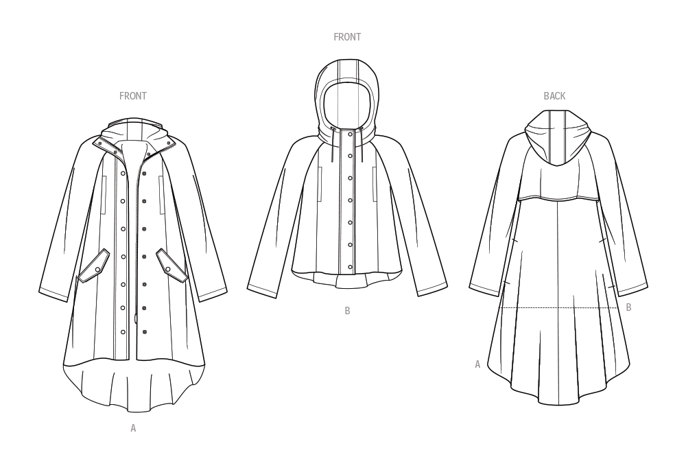 Simplicity S9713 sewing pattern envelope showing jacket with side seam pockets