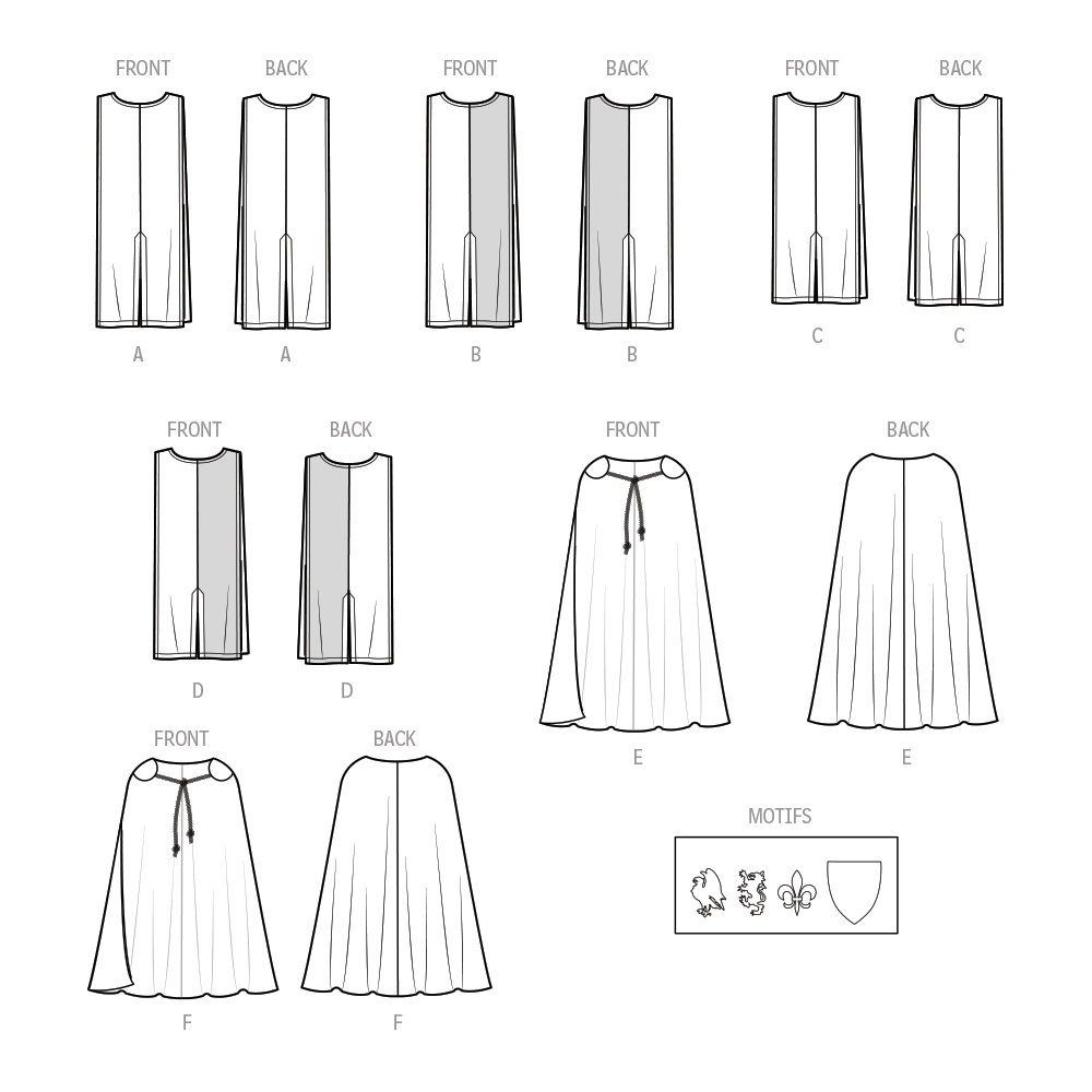 Simplicity S9775 sewing pattern envelope showing a unisex costume