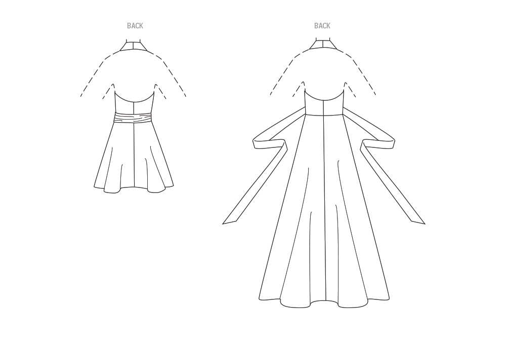 Simplicity sewing pattern S9793 envelope showing misses' dress designs