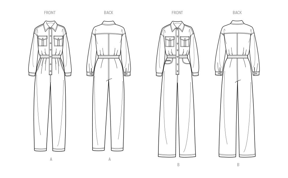 Simplicity sewing pattern S9822 envelope showing misses' shirt and trousers designs