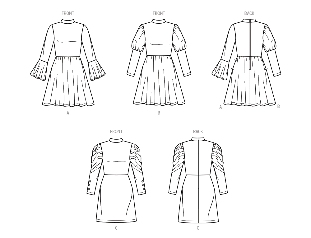 Simplicity S9862 sewing pattern envelope showing girls' knit dress
