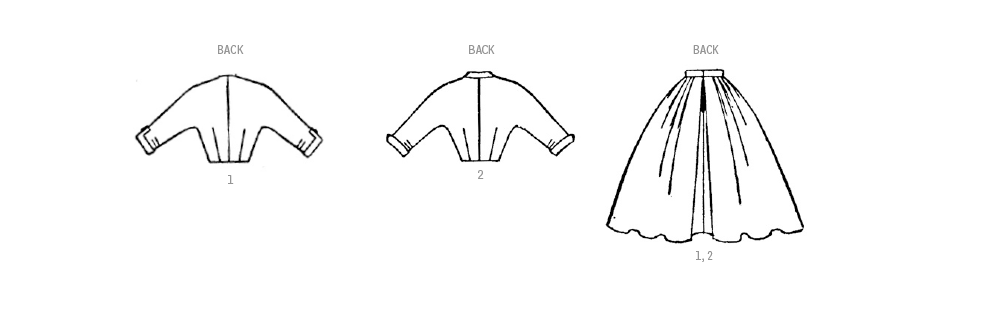Simplicity S9882 sewing pattern envelope showing vintage skirt and jacket