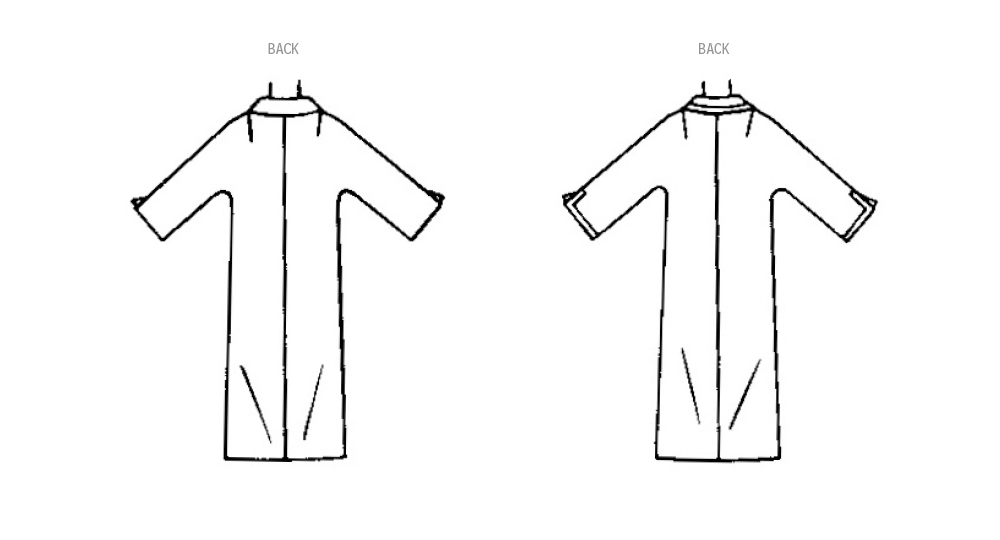 Simplicity S9883 sewing pattern envelope showing vintage reversible coat