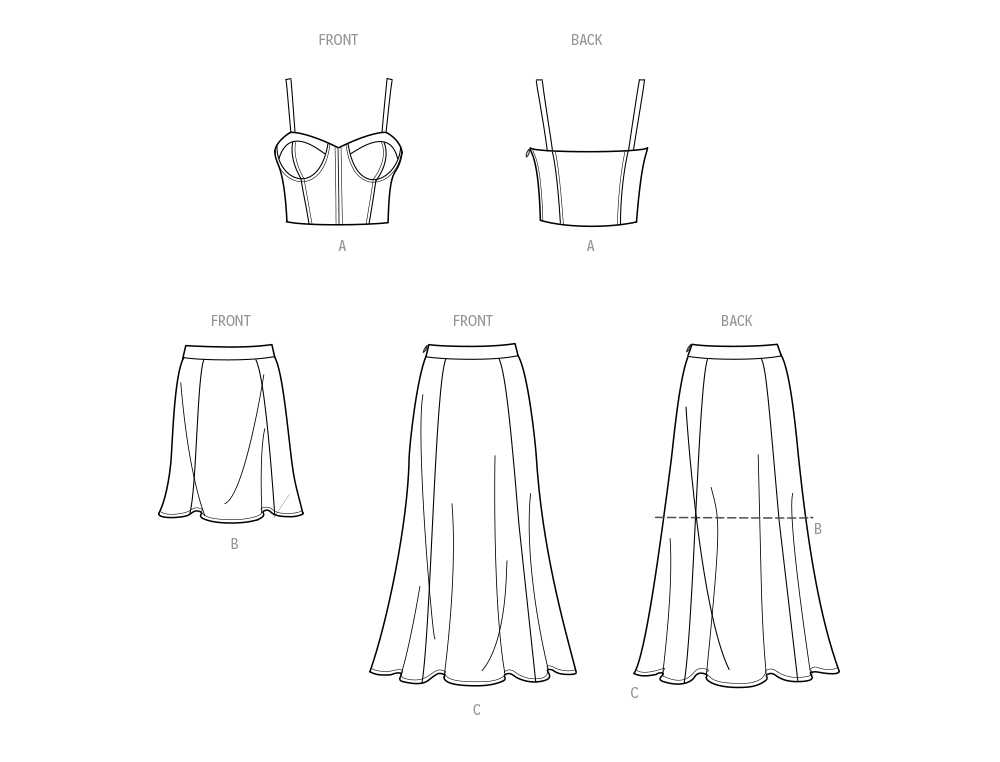 Simplicity sewing pattern S9894 envelope showing plus size casual wear designs