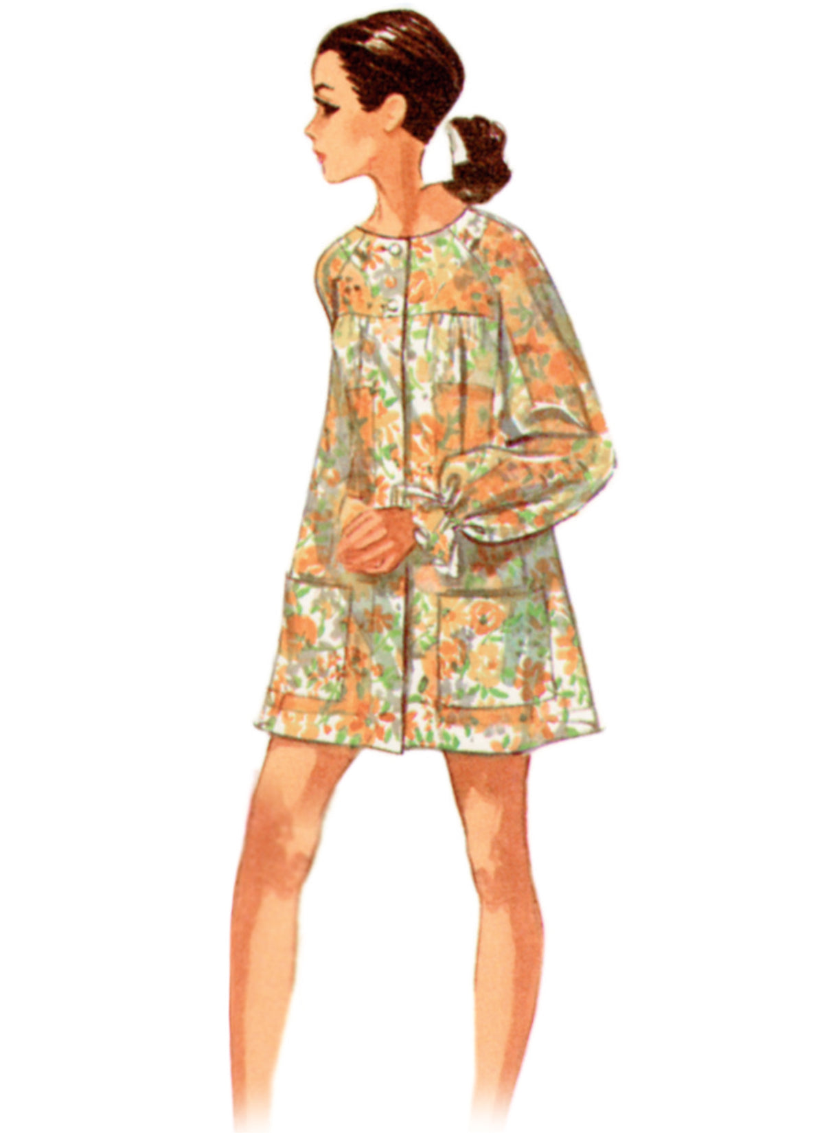 Simplicity sewing pattern S9914 envelope showing vintage 1960s beach cover-up & robe designs