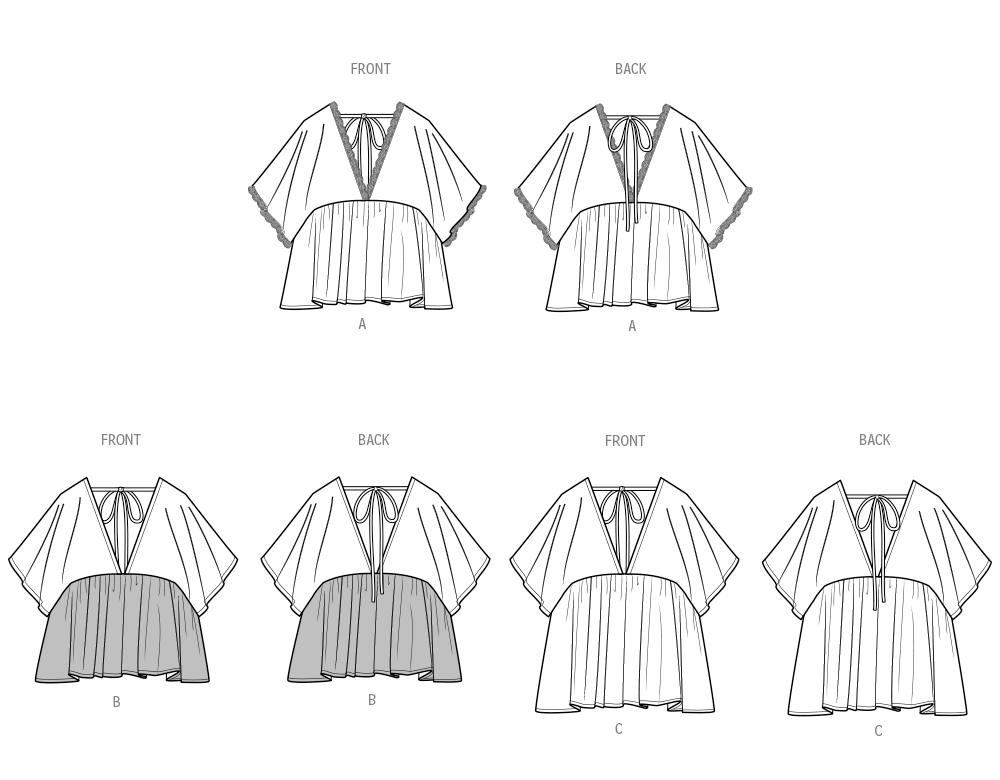 Simplicity S9951 sewing pattern envelope showing top