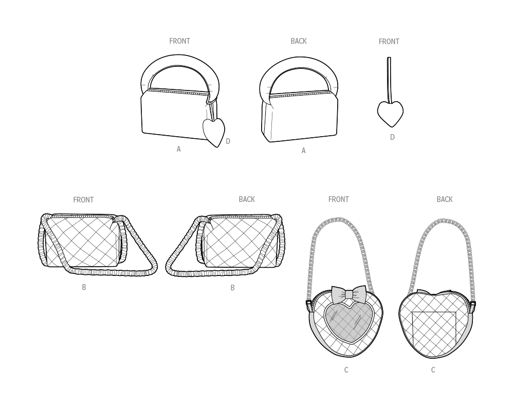 Simplicity S9968 sewing pattern envelope showing zipped bags