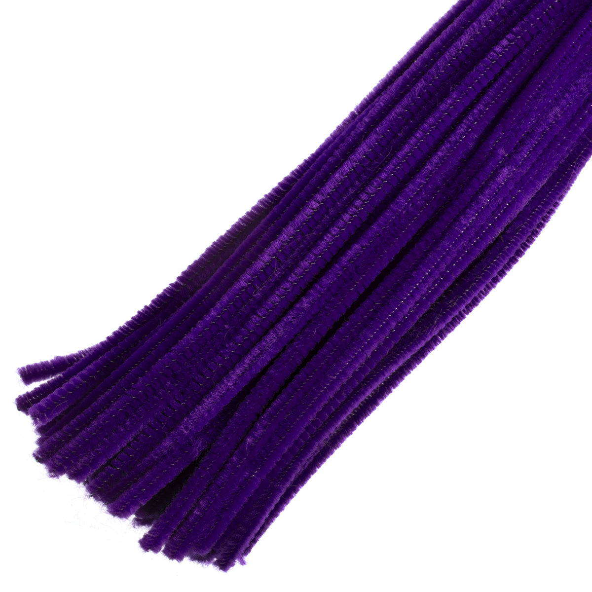Bundle of purple chenille stems