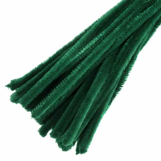 Trimits Green Jumbo Chenilles - 30cm x 12mm (Pack of 50)