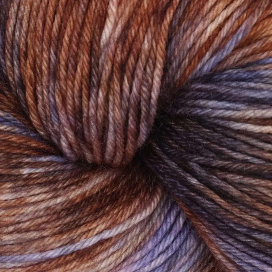 Skein of Symfonie Terra sock yarn in Mulberry Mud