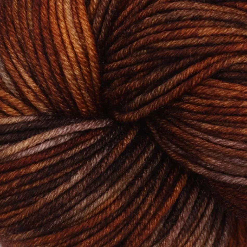 Skein of Symfonie Viva merino DK yarn in Woodland shade