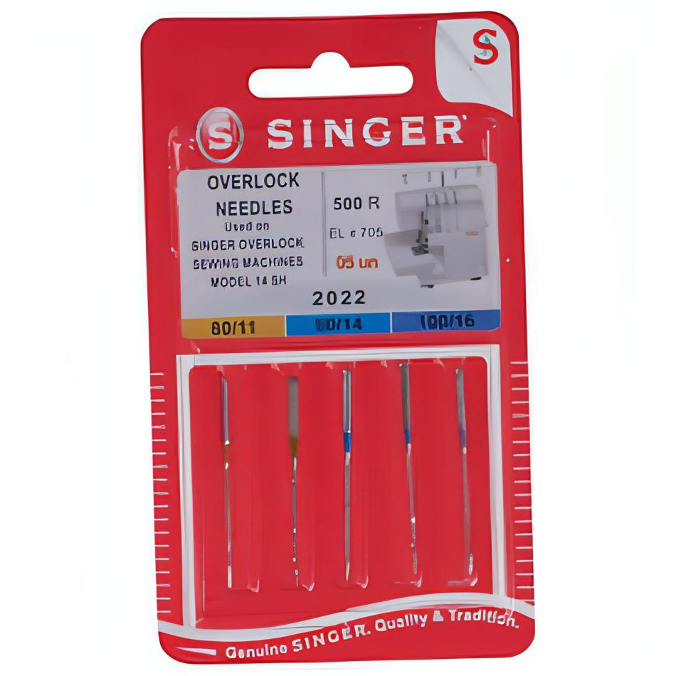Assorted Singer Overlocker Needles 5 pack 80,90,100