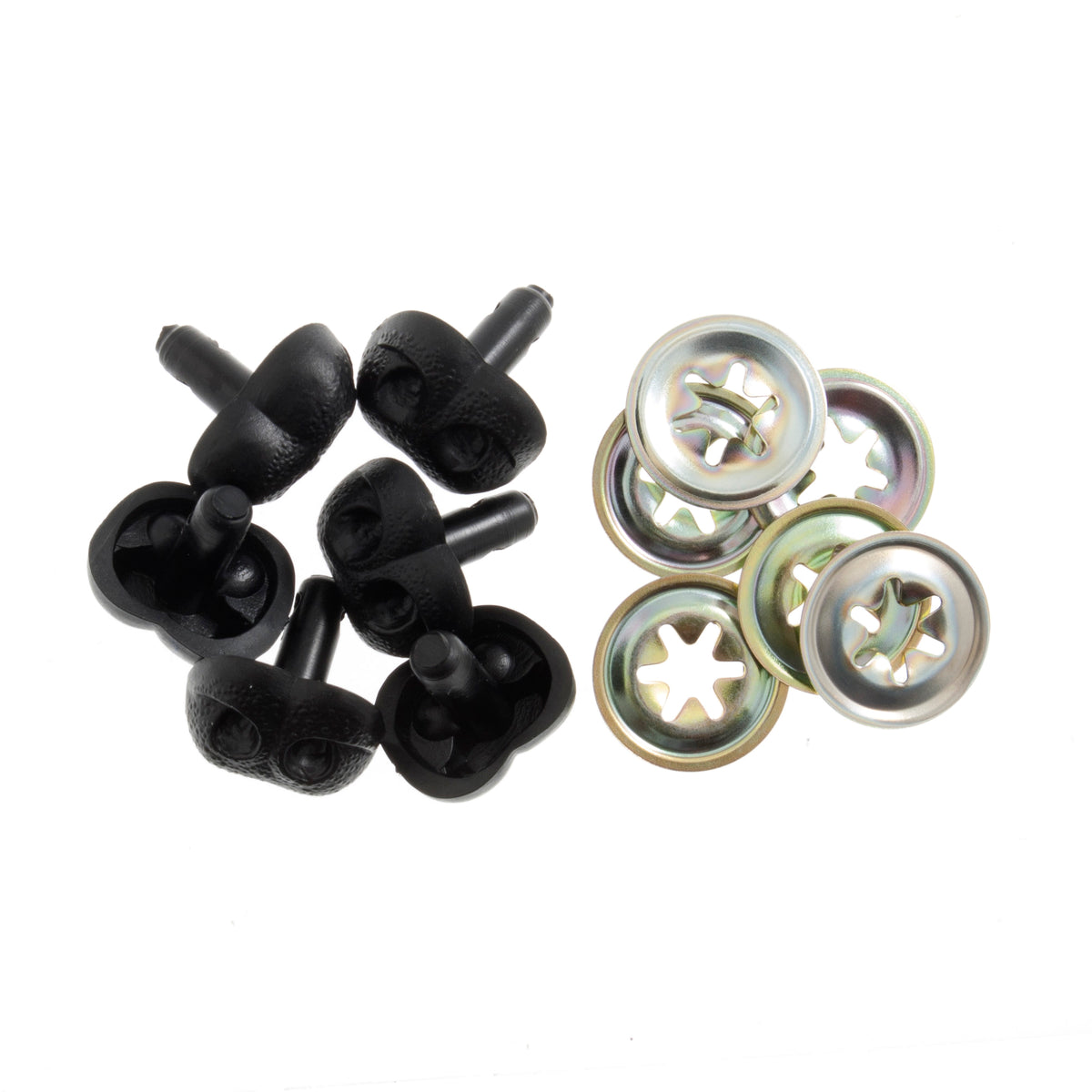 Black plastic 23mm dog-style toy noses