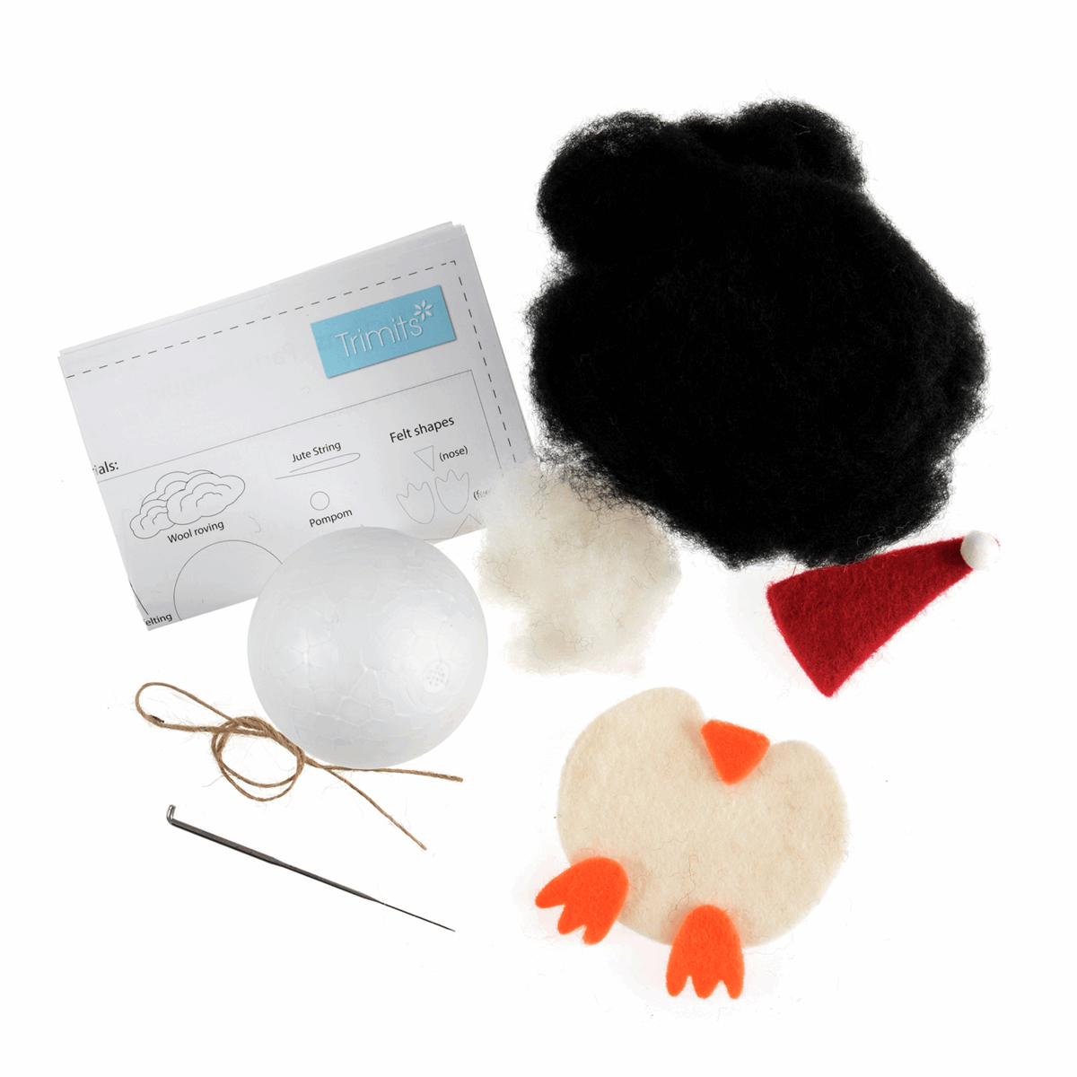 Needle Felting Kit: Party Penguin