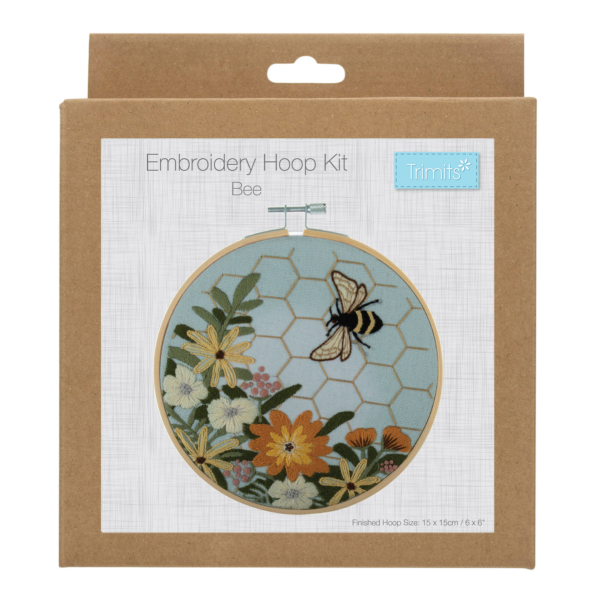 Trimits Embroidery Kit with Hoop - Bee